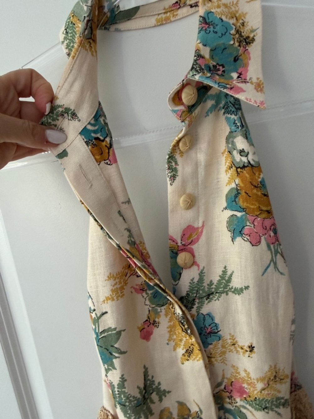 Zimmermann Cream Floral Halter Playsuit - Picture 2 of 10